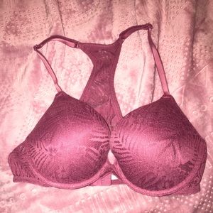 PINK racer back date push up bra